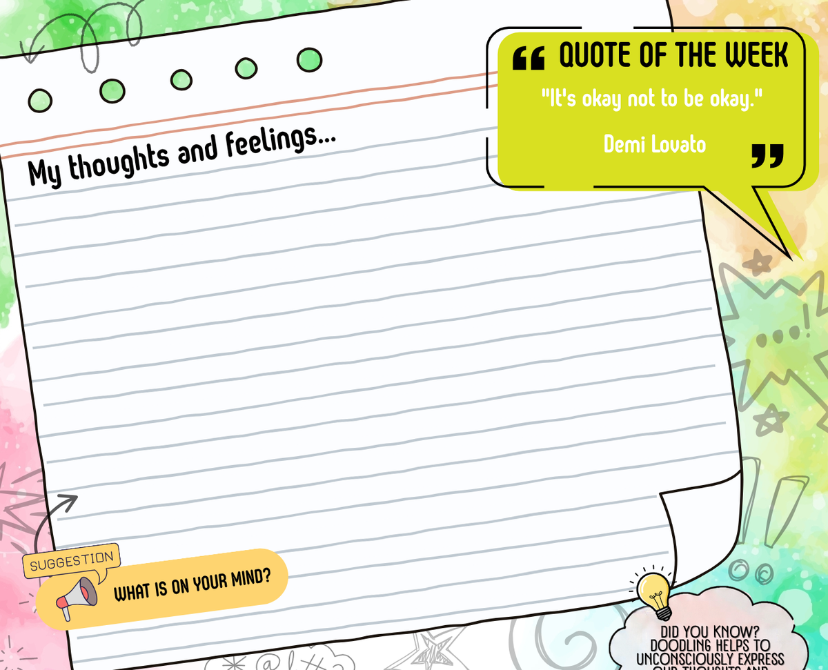 Emotional Wellbeing Journal - Designed For Young People